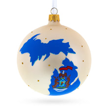 Load image into Gallery viewer, Michigan State, USA Glass Ball Christmas Ornament 4 Inches