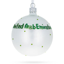 Load image into Gallery viewer, Flag of United Arab Emirates Glass Ball Christmas Ornament 3.25 Inches