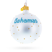 Load image into Gallery viewer, Flag of Bahamas Glass Ball Christmas Ornament 3.25 Inches