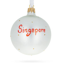 Load image into Gallery viewer, Flag of Singapore  Glass Ball Christmas Ornament 3.25 Inches