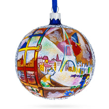 Load image into Gallery viewer, 1913 'Paris Through the Window' by Marc Chagall Artistic Glass Ball Christmas Ornament 4 Inches