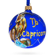 Load image into Gallery viewer, Capricorn Zodiac Horoscope Sign Glass Ball Christmas Ornament 3.25 Inches