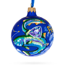 Load image into Gallery viewer, Pisces Zodiac Horoscope Sign Glass Ball Christmas Ornament 3.25 Inches