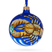 Load image into Gallery viewer, Cancer Zodiac Horoscope Sign Glass Ball Christmas Ornament 3.25 Inches