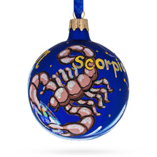 Load image into Gallery viewer, Scorpio Zodiac Horoscope Sign Glass Ball Christmas Ornament 3.25 Inches