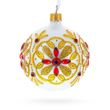 Load image into Gallery viewer, Bejeweled Star Handcrafted Glass Ball Christmas Ornament 3.25 Inches