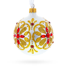 Load image into Gallery viewer, Bejeweled Star Handcrafted Glass Ball Christmas Ornament 3.25 Inches