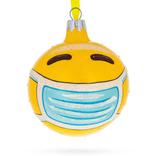 Load image into Gallery viewer, Masked Emotions of Quarantine Glass Ball Christmas Ornament 3.25 Inches