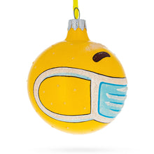 Load image into Gallery viewer, Masked Emotions of Quarantine Glass Ball Christmas Ornament 3.25 Inches