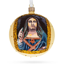 Load image into Gallery viewer, 1500 'Salvator Mundi' Masterpiece by Leonardo da Vinci Glass Ball Christmas Ornament 4 Inches