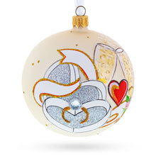 Load image into Gallery viewer, Wedding Flutes Glass Ball Christmas Ornament 4 Inches