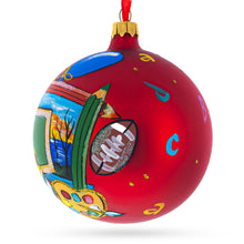 Load image into Gallery viewer, Back to School Glass Ball Christmas Ornament 4 Inches