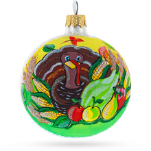 Load image into Gallery viewer, Turkey and Veggies Glass Ball Christmas Ornament 3.25 Inches