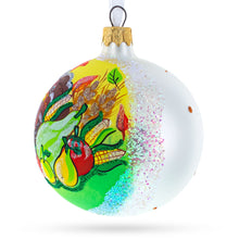 Load image into Gallery viewer, Turkey and Veggies Glass Ball Christmas Ornament 3.25 Inches