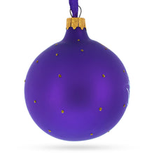 Load image into Gallery viewer, Full Moon with Black Cat and Jack-O’-Lantern Glass Ball Ornament 3.25 Inches