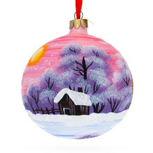 Load image into Gallery viewer, Tiger in the Snow Glass Ball Christmas Ornament 4 Inches