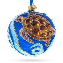 Load image into Gallery viewer, Sea Horse Glass Ball Christmas Ornament,4 Inches