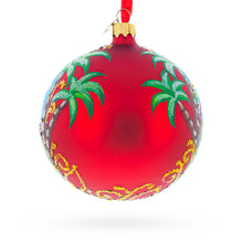 Load image into Gallery viewer, Dinosaurs in Jungles Glass Ball Christmas Ornament 4 Inches