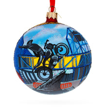 Load image into Gallery viewer, Motorcycle Museum, Milwaukee, Wisconsin Glass Ball Christmas Ornament 4 Inches