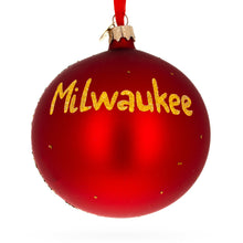 Load image into Gallery viewer, Motorcycle Museum, Milwaukee, Wisconsin Glass Ball Christmas Ornament 4 Inches