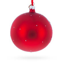 Load image into Gallery viewer, Bear and Bull on Wall Street Glass Ball Christmas Ornament 4 Inches