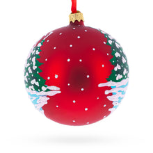 Load image into Gallery viewer, Rooster in the Winter Village Glass Ball Christmas Ornament 4 Inches