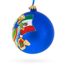 Load image into Gallery viewer, Mexico Glass Ball Christmas Ornament 4 Inches