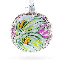 Load image into Gallery viewer, 1928 Georgia O'Keeffe "Two Calla Lilies on Pink" Glass Ball Christmas Ornament 4 Inches