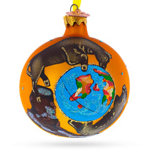 Load image into Gallery viewer, Bull Market Wins over Bear Market Glass Ball Christmas Ornament 3.25 Inches