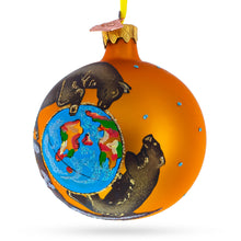 Load image into Gallery viewer, Bull Market Wins over Bear Market Glass Ball Christmas Ornament 3.25 Inches