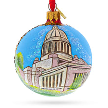Load image into Gallery viewer, Washington State Capitol, Olympia, Washington, USA Glass Ball Christmas Ornament 3.25 Inches
