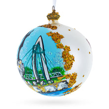 Load image into Gallery viewer, The Keeper of the Plains, Wichita, Kansas, USA Glass Ball Christmas Ornament 4 Inches