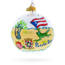 Load image into Gallery viewer, Travel to Puerto Rico, USA Glass Ball Christmas Ornament 4 Inches