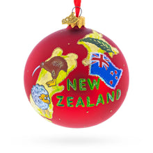 Load image into Gallery viewer, Travel to New Zealand Glass Ball Christmas Ornament 4 Inches