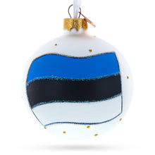 Load image into Gallery viewer, Flag of Estonia Flag Glass Ball Christmas Ornament 3.25 Inches