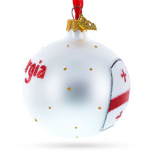 Load image into Gallery viewer, Flag of Georgia Glass Ball Christmas Ornament 3.25 Inches