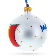 Load image into Gallery viewer, Flag of Moldova Glass Ball Christmas Ornament 3.25 Inches
