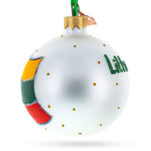 Load image into Gallery viewer, Flag of Lithuania Glass Ball Christmas Ornament 3.25 Inches