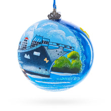 Load image into Gallery viewer, USS Midway Museum, San Diego, California, USA Glass Ball Christmas Ornament 4 Inches