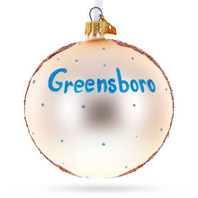 Load image into Gallery viewer, International Civil Rights Center &amp; Museum, Greensboro, North Carolina, USA Glass Ball Christmas Ornament 4 Inches