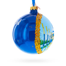 Load image into Gallery viewer, Detroit Riverfront, Detroit, Michigan, USA Glass Ball Christmas Ornament 4 Inches