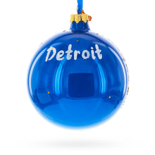 Load image into Gallery viewer, Detroit Riverfront, Detroit, Michigan, USA Glass Ball Christmas Ornament 4 Inches