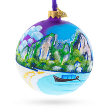 Load image into Gallery viewer, Thailand Beach Glass Ball Christmas Ornament 4 Inches
