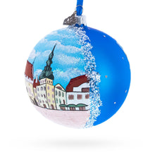 Load image into Gallery viewer, Old Town, Tallin, Estonia Glass Ball Christmas Ornament 4 Inches