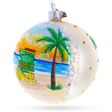 Load image into Gallery viewer, South Beach, Miami, Florida, USA Glass Ball Christmas Ornament 4 Inches