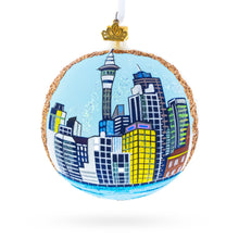 Load image into Gallery viewer, Sky Tower, Auckland, New Zealand Glass Ball Christmas Ornament 4 Inches