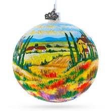 Load image into Gallery viewer, Tuscany, Italy Country Side Painting Glass Ball Christmas Ornament 4 Inches
