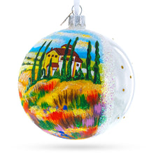 Load image into Gallery viewer, Tuscany, Italy Country Side Painting Glass Ball Christmas Ornament 4 Inches