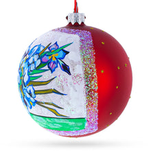Load image into Gallery viewer, Vincent van Gogh "Irises" Glass Ball Christmas Ornament 4 Inches