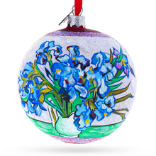 Load image into Gallery viewer, Vincent van Gogh "Irises" Glass Ball Christmas Ornament 4 Inches